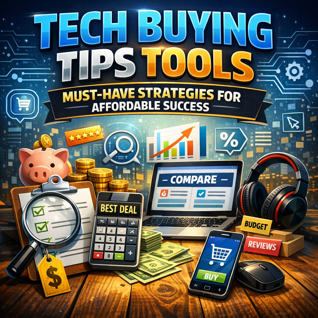 Illustration of Tech Buying Tips Tools: Must-Have Strategies for Affordable Success