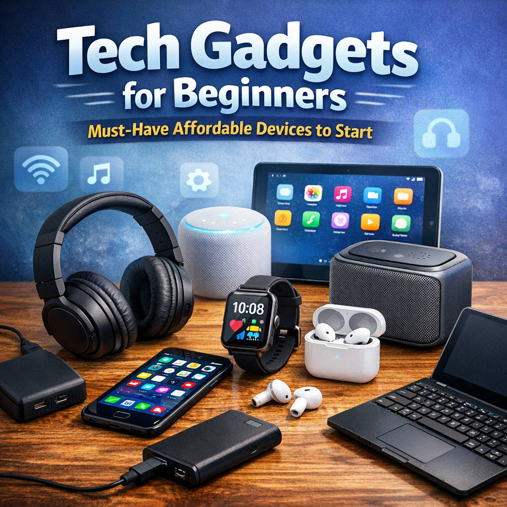 Illustration of Tech Gadgets for Beginners: Must-Have Affordable Devices to Start