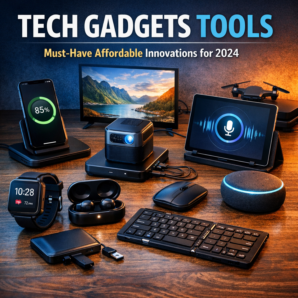 Illustration of Tech Gadgets Tools: Must-Have Affordable Innovations for 2024