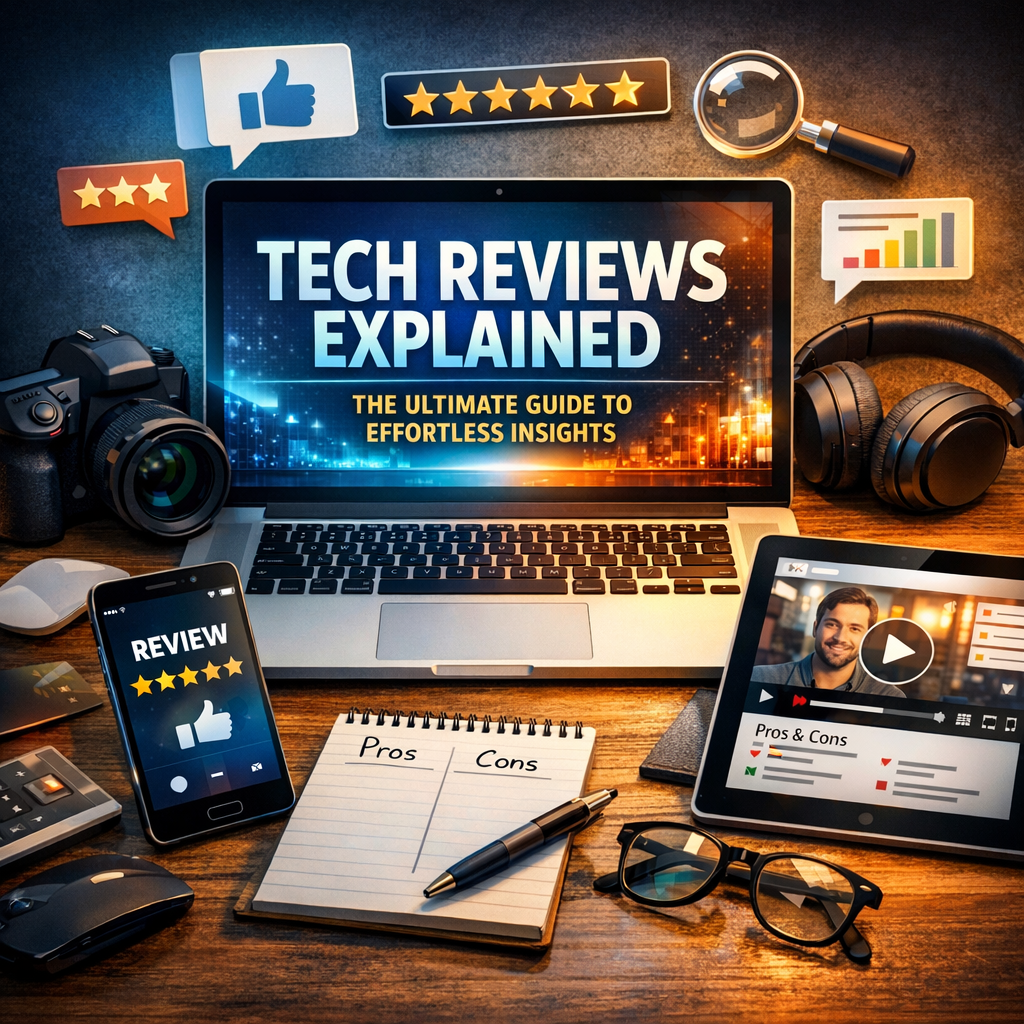 Illustration of Tech Reviews Explained: The Ultimate Guide to Effortless Insights