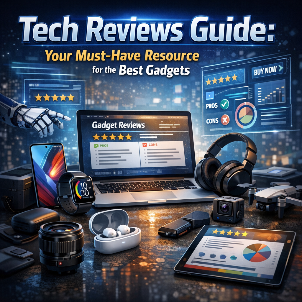 Illustration of Tech Reviews Guide: Your Must-Have Resource for the Best Gadgets
