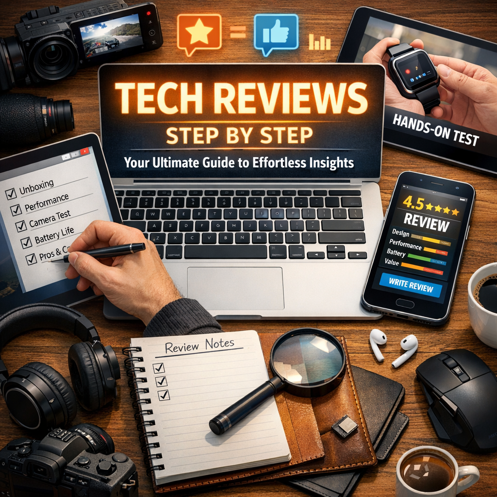 Illustration of Tech Reviews Step by Step: Your Ultimate Guide to Effortless Insights