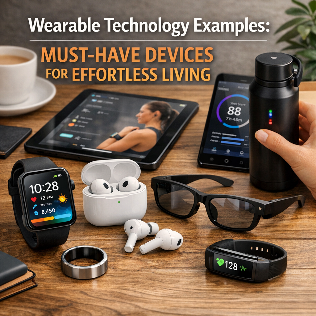 Illustration of Wearable Technology Examples: Must-Have Devices for Effortless Living