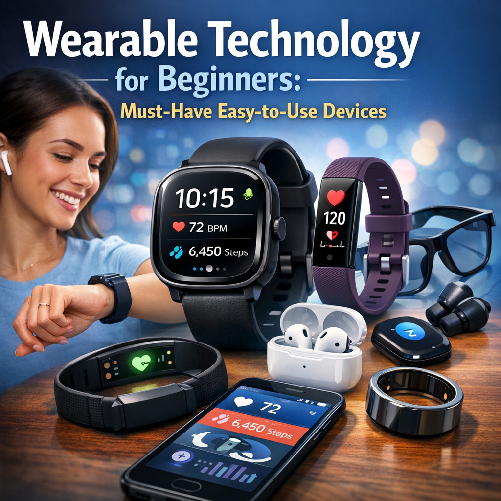 Illustration of Wearable Technology for Beginners: Must-Have Easy-to-Use Devices