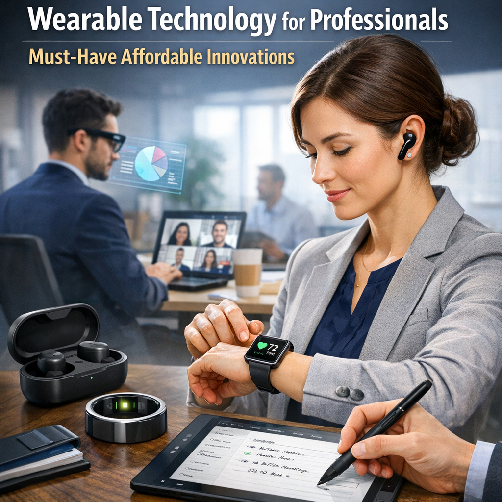 Illustration of Wearable Technology for Professionals: Must-Have Affordable Innovations