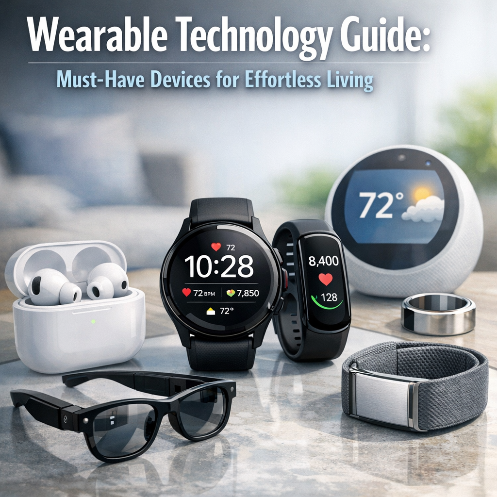 Illustration of Wearable Technology Guide: Must-Have Devices for Effortless Living